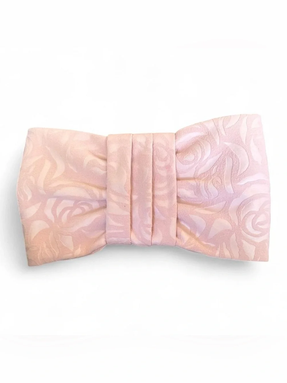 Shiraleah Chicago Pink Bow Clutch with light pink floral pattern
